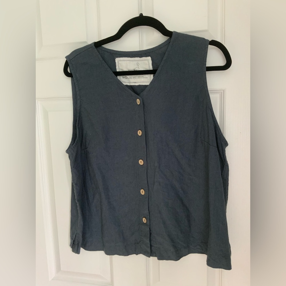 NotPERFECTLINEN Bay 2 Dark grey-blue